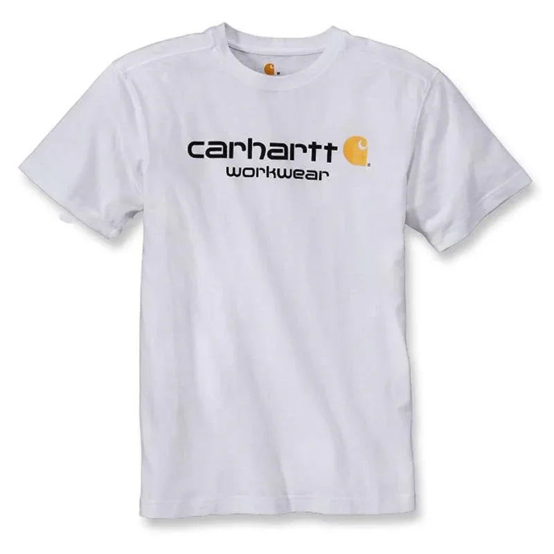 Carhartt Workwear Core Logo S/S T-Shirt - White - RSEA Safety Outlet